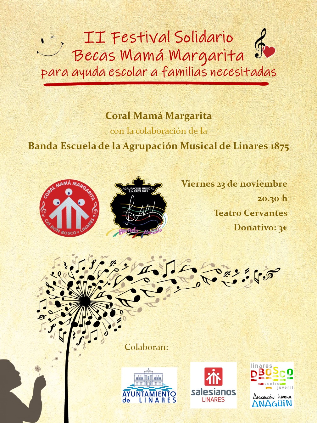 cartel del ii festival becas coral margarita