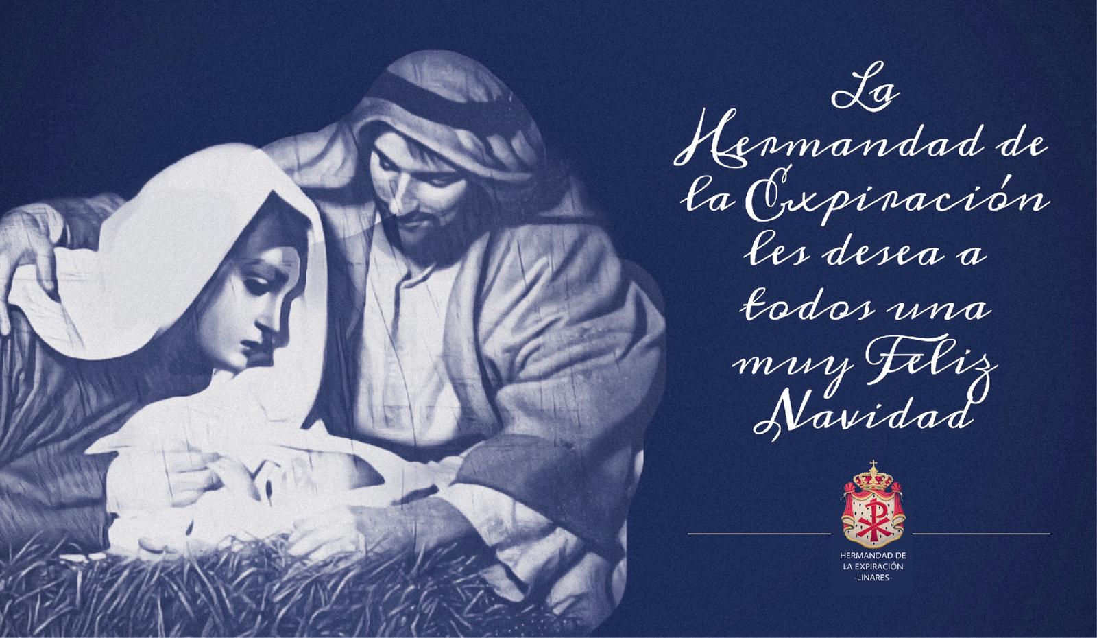 Felicitación navideña de la Expiración diseñada por el hermano Luis Francisco Gómez.
